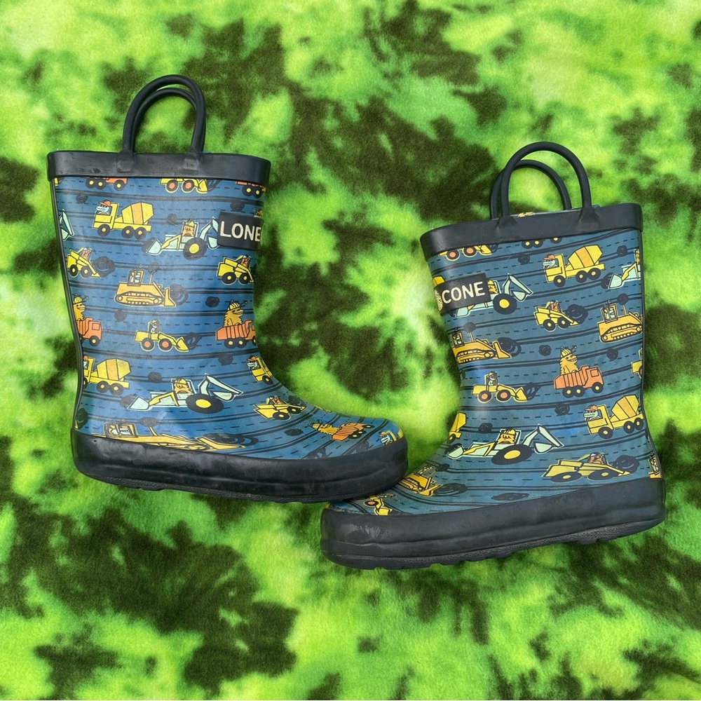 Kids Construction Rain Boots